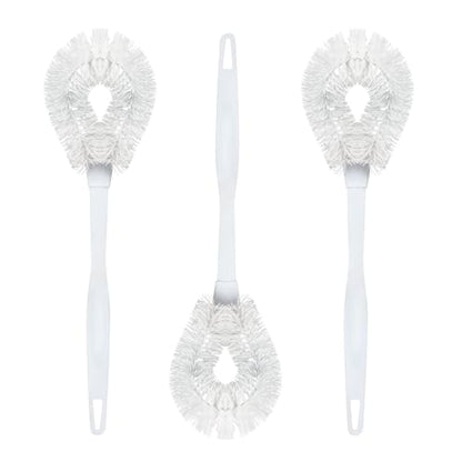 LOLA Toilet Bowl Brush w/Curved Head, 3 Pack, Coated Wire, Durable Poly Bristles, Reaches Under Toilet Bowl Rim - size: 3 Pack, style: Loop Style Bowl Brush