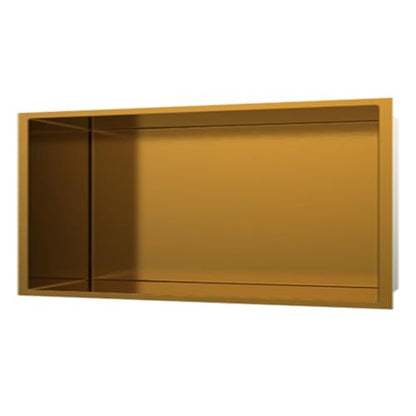 Stainless Steel Shower Niche, Recessed Niche Shower, Rectangle Bathroom Wall Soap Niche Nook Insert for Sealed Shower Assemblies,Gold - color: Gold