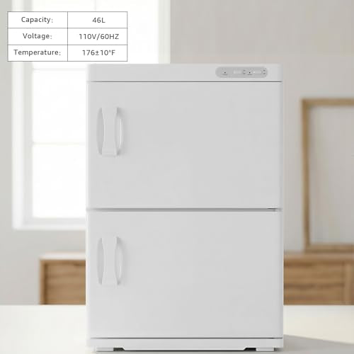 46L Hot Towel Warmer Cabinet, Large Professional Towel Heater - White | Rust Resistant, Stainless Steel Racks, Large Capacity, Towel Warmer for Spa Massage Salon Home - color: White, size: 46L
