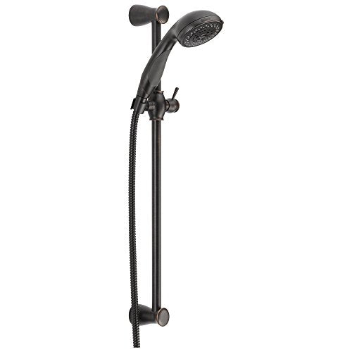 Delta Faucet 3-Spray Touch-Clean Wall-Mount Slide Bar Hand Held Shower with Hose, Venetian Bronze 57014-RB - color: Venetian Bronze