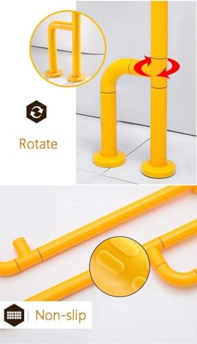 Toilet Frame Bathroom Toilet Grab Handles Safety Shower Grab Bar T-Shaped Grab Rails Wall Mounted Toilet Bathroom Handrail with Legs ly Freestanding N