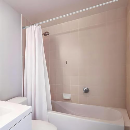 No Sectional Assembly Tension Curtain Rod 42-78 Inch | 1" Diameter Spring Long Adjustable Shower Curtain Rods for Bathroom Windows Closet No Drilling No Rust, Silver - color: Silver, size: 42-78Inch, No Assembly