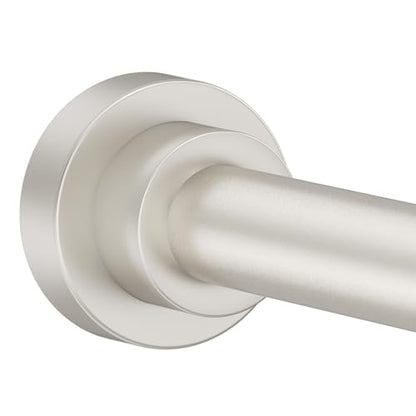 Shower Curtain Rod 31-80 in Adjustable Curtain Rod No Drilling Tension Shower Rod Stainless Steel for Bathroom Room Divider, Nickel - color: Nickel, size: 31"-80"