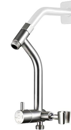 G-Promise Metal Shower Diverter with Low Handheld Holder (Brushed Nickel) | 6 Inch Downward-Extend Bracket for All Heights, 4 Spray Modes with Pause Mode, Anti-Leak, Easy Install, Universal Replacement - color: Brushed Nickel, size: Lower 6 Inch