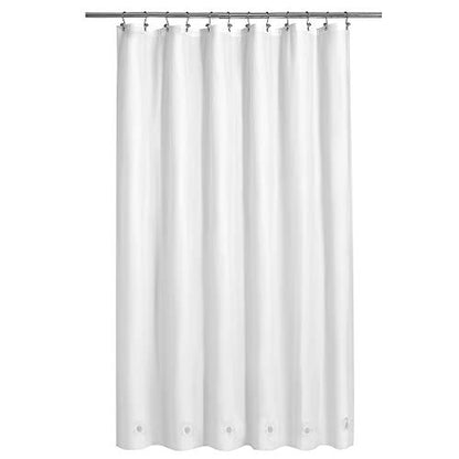 Barossa Design White Shower Curtain Liner with 6 Magnets, 72x72 | 8G Heavy Duty PEVA, 6 Bottom Magnets, Waterproof, Standard Size 72 x 72 for Bath Tub, PVC Free, Metal Grommets - color: 3b. White-heavy, size: 72"W x 72"L (Pack of 1)