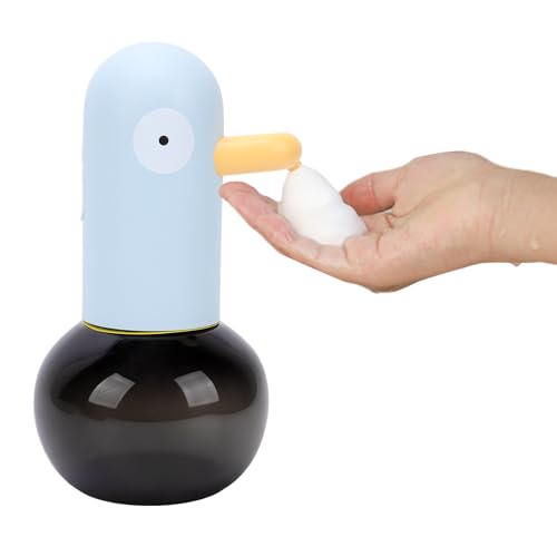 Cute Duck Automatic Foam Soap Dispenser, USB Rechargeable Touchless Hand Soap Dispenser Hand- Free Shampoo Dispensers for Bathroom, Kitchen Countertop, Preschool, 13.5oz