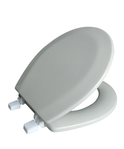 American Dream 17" MDF Toilet Seat – Beige Finish, Durable Medium-Density Fiberboard Construction with Easy-Install Hardware and Standard Round Fit - color: Beige