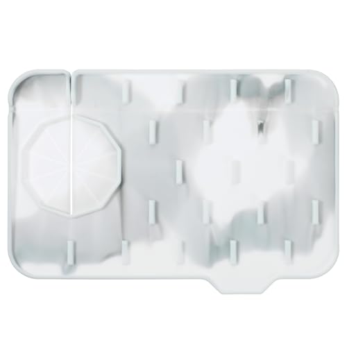 Dimeho Sink Faucet Splash Guard Mat Silicone Soap Dish Pad Faucet Handle Drip Catch Sponge Holder Sink Protector Trays for Bathroom Kitchen Countertop Gadgets Accessories 8.3 x 5.7 Inch (Marble) - color: Marble