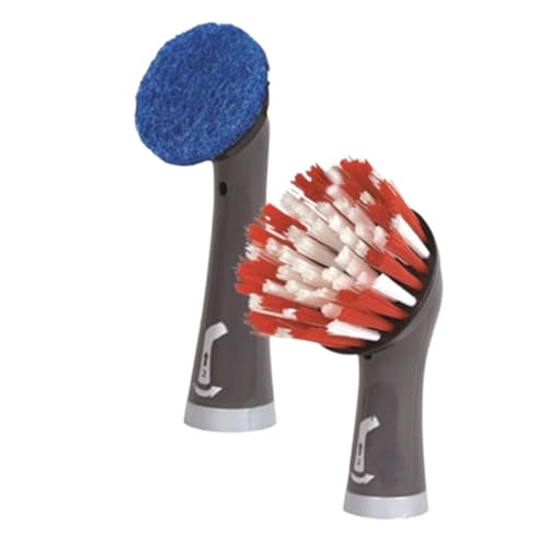 Rubbermaid Reveal Power Scrubber Attachable Scouring & XL Brush Head, for Cordless Electric Battery Powered Scrub Brush, Ideal for Kitchen/Stovetop/Dish/Silverware/Utensils/Appliances - size: 2 Pieces, style: Dual Head Combo