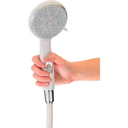 NOVA Handheld Shower Head with Extra Long 84” Hose, On/Off Switch, 5 Settings, Comes with Wall Mounted Holder (9311-R)