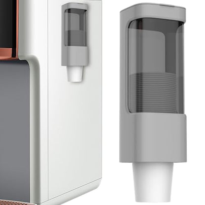 Cup Dispenser Sealed Pull Type Water Cooler Cup Holder Dustproof Wall Mount Bathroom Dispenser with Lid Double Paper Holder for Home, Bathroom, Office, Water Cooler C