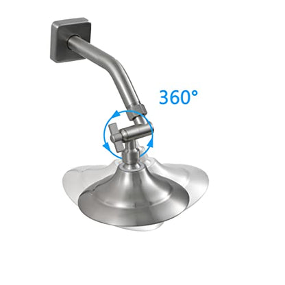 All Metal Shower Angle Adapter, Adjustable Shower Head Extension Adapter, Solid Brass Shower Head Elbow,Adjust Angle to Upgrade Shower Experience,Universal Connection (Brushed nickel) - color: Brushed Nickel