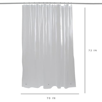 Bath Bliss PVC Standard Shower Liner | 3G | 70"x 72" | Magnetic Hem | Frost - color: Frost