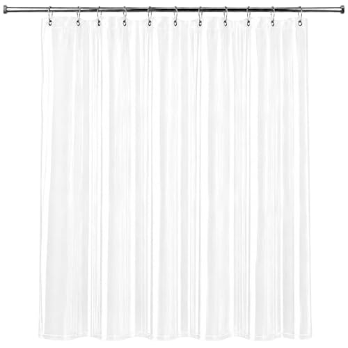 Dependable Industries inc. Essentials Premium 6 Guage PEVA Shower Curtain Liner - PVC Free Magnetized Bottom Odorless with Rustproof Grommets (Clear) - color: Clear