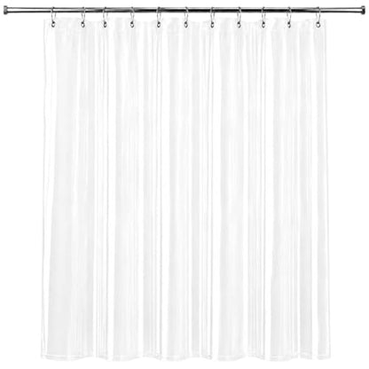 Dependable Industries inc. Essentials Premium 6 Guage PEVA Shower Curtain Liner - PVC Free Magnetized Bottom Odorless with Rustproof Grommets (Clear) - color: Clear