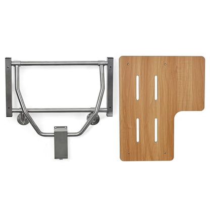 Seachrome 28" x 22.5” Teak Reversible Folding Transfer Tub/Shower Seat, ADA Compliant - color: Teak, size: 28 x 22.5