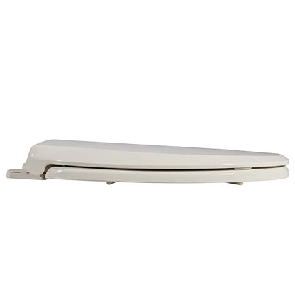 Toilet Seat, Elongated Toilet Seat with Toddler Seat Built in, Potty Training Toilet Seat Elongated Fits Both Adult and Child, with Slow Close and Magnets- Elongated Almond - color: Almond, size: Elongated, style: With Toddler Seat