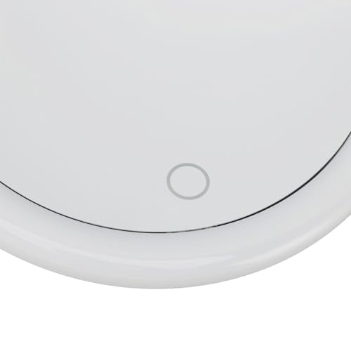 5.6inch Handheld Magnifying Makeup Mirror Triple Suction Cup 10X Magnification Brightness Adjustable LED Lighted Magnifying Mirror