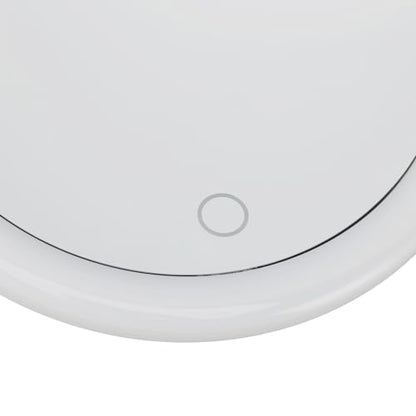 5.6inch Handheld Magnifying Makeup Mirror Triple Suction Cup 10X Magnification Brightness Adjustable LED Lighted Magnifying Mirror