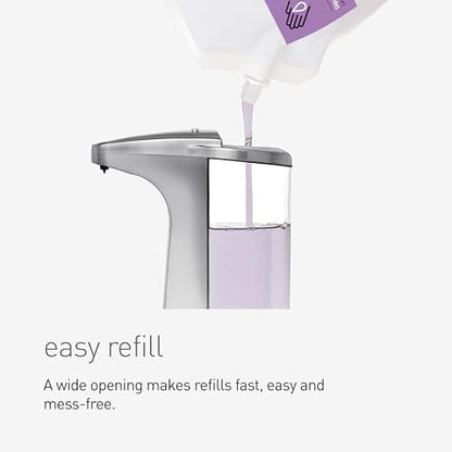 simplehuman 8 oz. Touch-Free Sensor Liquid Soap Pump Dispenser with Soap Sample,Brushed Nickel,(Pack of 6) - color: Brushed, size: 8 oz. Battery Operated (Pack of 6)