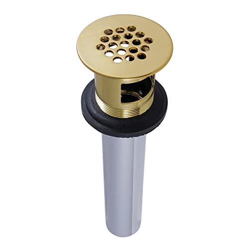 Kingston Brass KB5007 Grid Drain with Overflow, Brushed Brass 8.25 x 2.25 x 2.25 - color: Brushed Brass