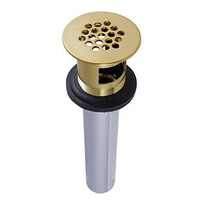 Kingston Brass KB5007 Grid Drain with Overflow, Brushed Brass 8.25 x 2.25 x 2.25 - color: Brushed Brass