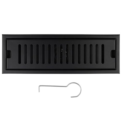 Dnyta 12 Inch Linear Shower Floor Drain for Bathroom (Black, Fence Style) | 304 Stainless Steel Rectangular Shower Drain with Drain Grate Removable & Hair Strainer, for Bathroom Kitchen Hotel or Toilet - style: Black Fence Style + Stainless Steel Strainer