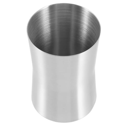 Stainless Steel Toothbrush Holder Cup Multi-Functional Bathroom Mouthwash Rinse Cup and Travel Tumbler Compact 3.93 X 2.55 Inch Silver Toothbrush Stand