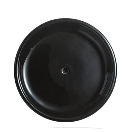 Round Self Draining Soap Dish, Small Ceramic Tray, Cute Jewelry Dish, Keep Soap Dry & Bathroom Décor (Black) - color: Black