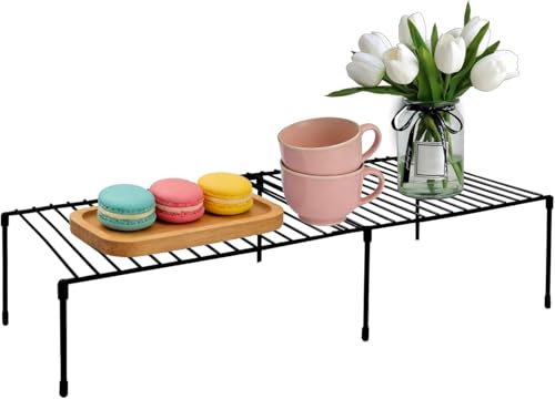 Freezer Shelf Rack - Expandable Freezer Shelves Shelf with Anti-Slip Feet, Adjustable Wire Racks for Cabinets, Top Freezer, Kitchen Pantry, Counter, Spice & Dish Cupboard Storage