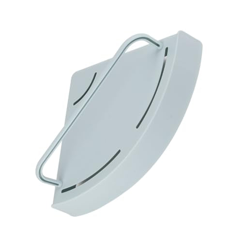 MAVIS LAVEN Bathroom Shower Corner Shelf, Large Capacity Wall Mounted Shelf with Hollow Design for Quick Drainage, Space Saving Storage for Home Kitchen Toilet (Quadrate Light Blue) - color: Quadrate Light Blue