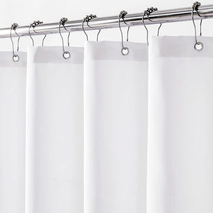 Felisa Stall Fabric Shower Curtain Liner with Large Magnets,Extra Long 60 x 84 inches Soft Cloth & Hotel Quality Shower Stall Curtain for Bathroom,Small Narrow Size Shower Curtain,White - color: White, size: 60"W x 84"L (Pack of 1)