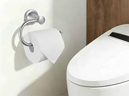 Brushed Nickel Toilet Paper Holder - Wall Mounted | Rustproof Bathroom Accessory, Durable Wall Mount Roll Hanger for Toilet Tissue，Rotary Toilet Paper Reel European - color: Brushed Nickel