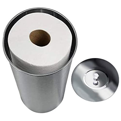 LDR Industries 167 4756CP Tahoe Canister Toilet Paper Holder With Lid, Chrome 14.6 x 7 x 5.7 inches - color: Chrome