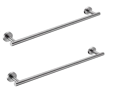 SEIDO Anti-Dropping Towel Bar with 15.6" Hanging Length, Stainless Steel Towel Bar for Bathroom Wall, Double Locking Design Bathroom Towel Holder, Brushed Nickel, 18 Inch, 2pc - color: Brushed Nickel, size: 18 Inch (2 Pack)