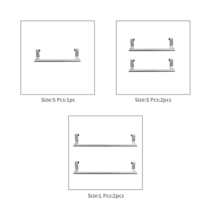 2 Pieces Towel Bar, Stainless Steel Towel Hanger Kitchen Cabinet Towel Rack, Over Door Towel Rack Bar Holders(Color:S,2pcs)