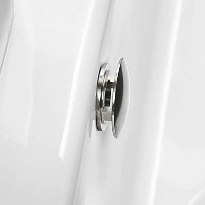 2 Pack Bathroom Sink Overflow Cover, Brushed Nickel | Sink Overflow Hole Cover, Basin Vanity, Ceramic Vessel, Kitchen Trim Replacement, Dual Layer Insert - color: Brushed Nickel
