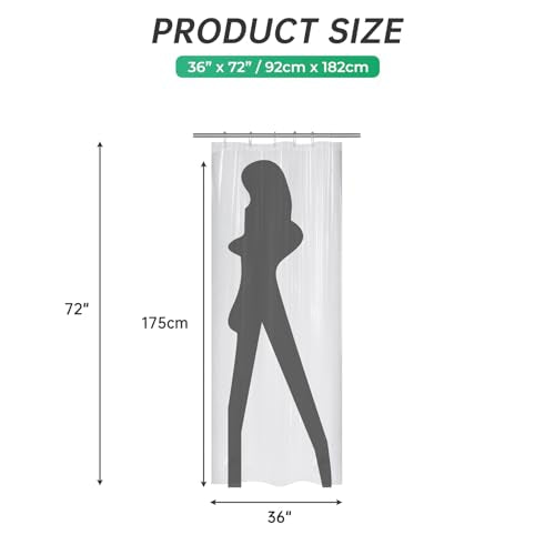 AmazerBath Stall Shower Curtain Liner 36x72, Walk in Shower Curtain Plastic, Clear Shower Stall Curtain Liner Heavy Duty Thick PEVA, Half Shower Liner with 2 Weighted Stones and 6 Grommet Holes - color: Clear, size: 36"W x 72"L (Pack of 1)