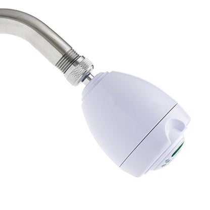 Earth Showerhead - Niagara Conservation | Energy & Water Saving Showerhead (1.75 GPM) High-Efficiency 3-Spray White Fixed Shower Head (N2917) - color: White, size: 1.75 GPM