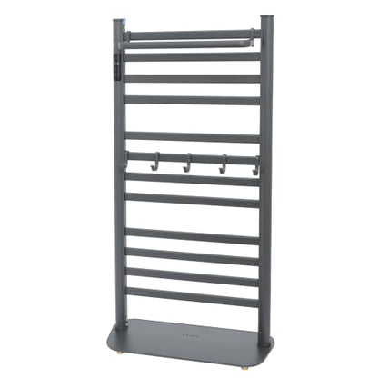 Freestanding Towel Warmer Rack, Heated Electric Carbon Fiber, Timer (Grey) | Place in Bathrooms to Warm Towels and Dry Clothes—Carbon Fiber Heating Eliminates Dampness, Spa‑Like Comfort Daily. - color: Grey