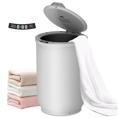 Ultra Large Capacity Towel Warmer Bucket, Rapid Heating with Timer, One-Button Digital Display Control, Safety Lock, Gifts for Him & Her, Auto Shut-Off, Fits 2 Large, Blanket, Bathrobe, Gray