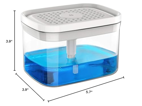 MR.SIGA Dish Soap Dispenser with Sponge Holder for Kitchen, White | Dishwashing soap pump dispenser for sink, kitchen soap dispenser, dish sponge holder - color: White
