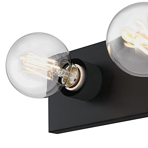 Westinghouse 6117500 Traditional Three-Light Indoor Vanity Light Fixture, Matte Black Finish, No Shades - color: Matte Black, size: 3-Light