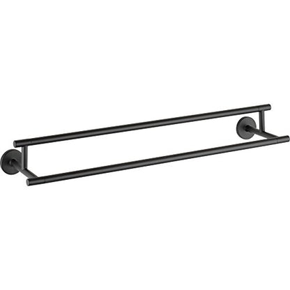Delta Towel Rack | 24 Inch Matte Black Double Bar for Kitchen or Bathroom Towels | Trinsic Accessories