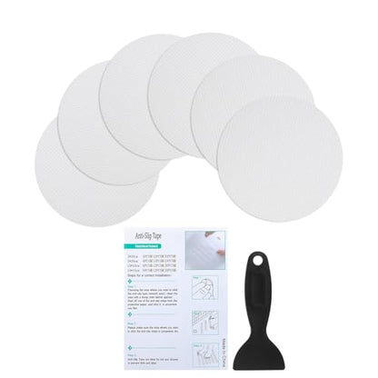 PATIKIL Bathtub Non Slip Stickers, 6 Pack Safety Shower Floor Anti Slip Stickers with Adhesive Decals Scraper for Bath Tub Shower Floor Stair, Clear - color: Clear