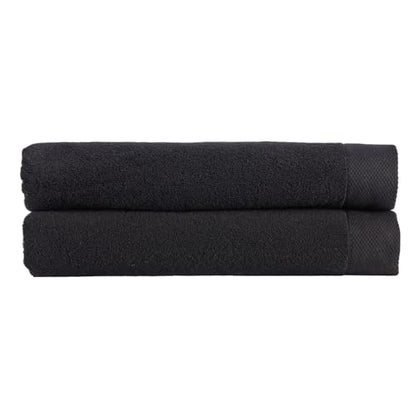 Christy Luxe 2 Bath Sheet Set in Black 100% Turkish Cotton - Super Soft & Quick Dry - Machine Washable - 730GSM - 2 Bath Sheets - color: Black, size: 2 Bath Sheets
