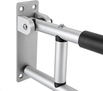 Folding Bathroom Safety Rail 60x15cm, Anti-Slip Grab Bar for Elderly, Disabled & Pregnant, Drop Down Support for Toilet Safety, Black