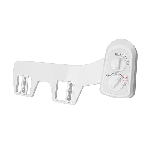Toilet Bidet Double Knob Movable Nozzle NonElectric SelfCleaning Bidet Attachment for Home Bathroom