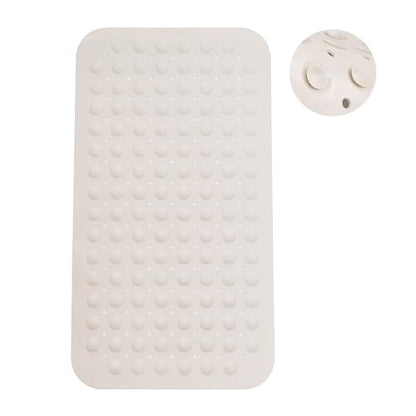 Bathtub Mat Non Slip, Shower Mats with Suction Cup and Drain Holes, Showers Floor Bath Mats for Tub, Drainage Hole Bath Tub Mat for Bathroom (27.6" × 15", Beige) - color: Beige