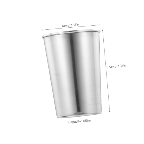 Stainless Steel Water Tumbler Cup Brushed Silver Multi-use Gargle and Beverage Cup for Home Parties and Travel Easy to Clean Design